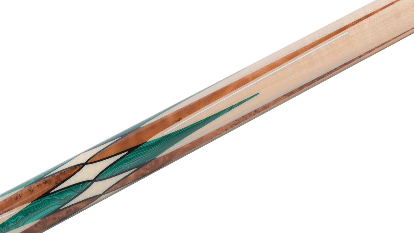 Predator Virtuoso Curly Maple/Malachite Green No Wrap Pool Cue