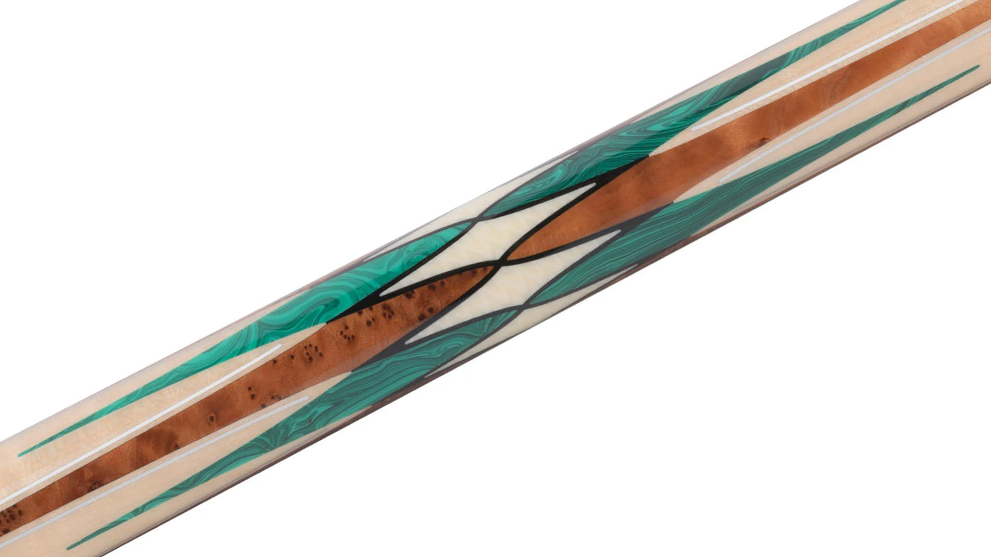 Predator Virtuoso Curly Maple/Malachite Green No Wrap Pool Cue