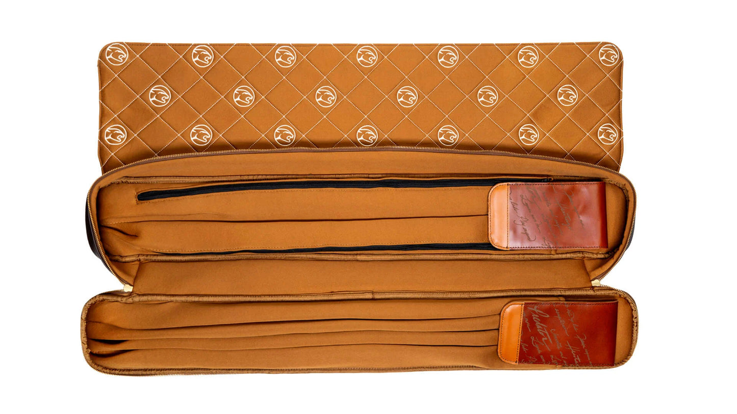 Predator Limited Edition Legacy Pool Cue Case - Light Brown - 2 Butts x 4 Shafts