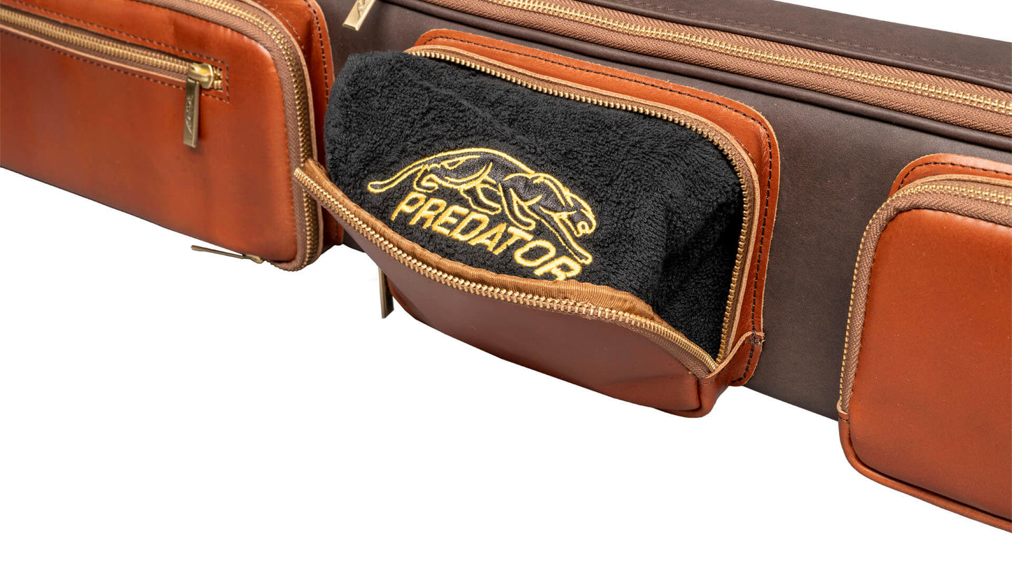 Predator Limited Edition Legacy Pool Cue Case - Light Brown - 2 Butts x 4 Shafts