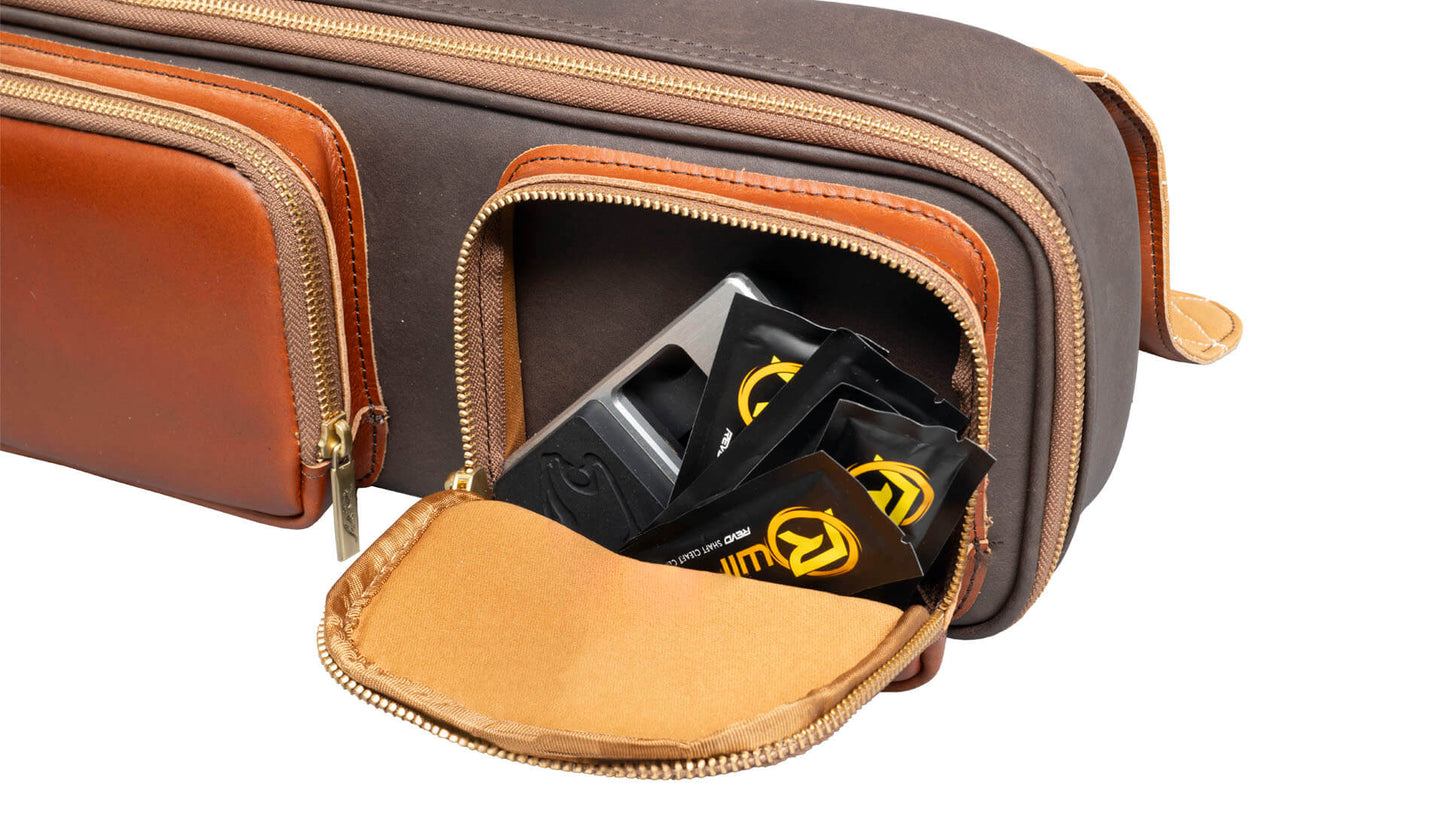 Predator Limited Edition Legacy Pool Cue Case - Light Brown - 2 Butts x 4 Shafts