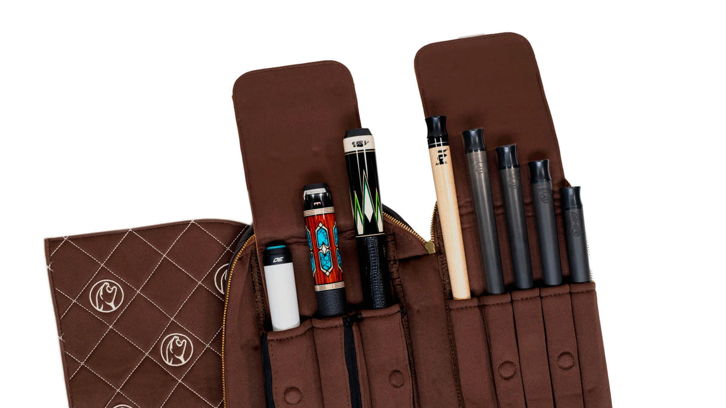 Predator Limited Edition Legacy Pool Cue Case - Dark Brown - 3 Butts x 5 Shafts