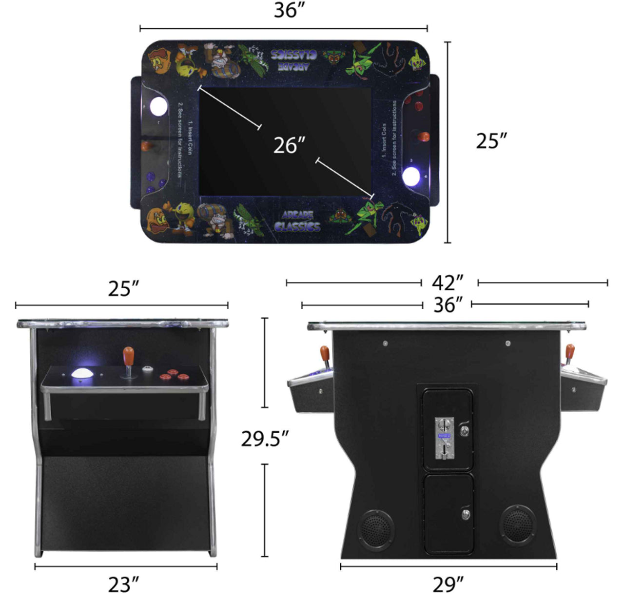 516 Games Cocktail Arcade 2 Players