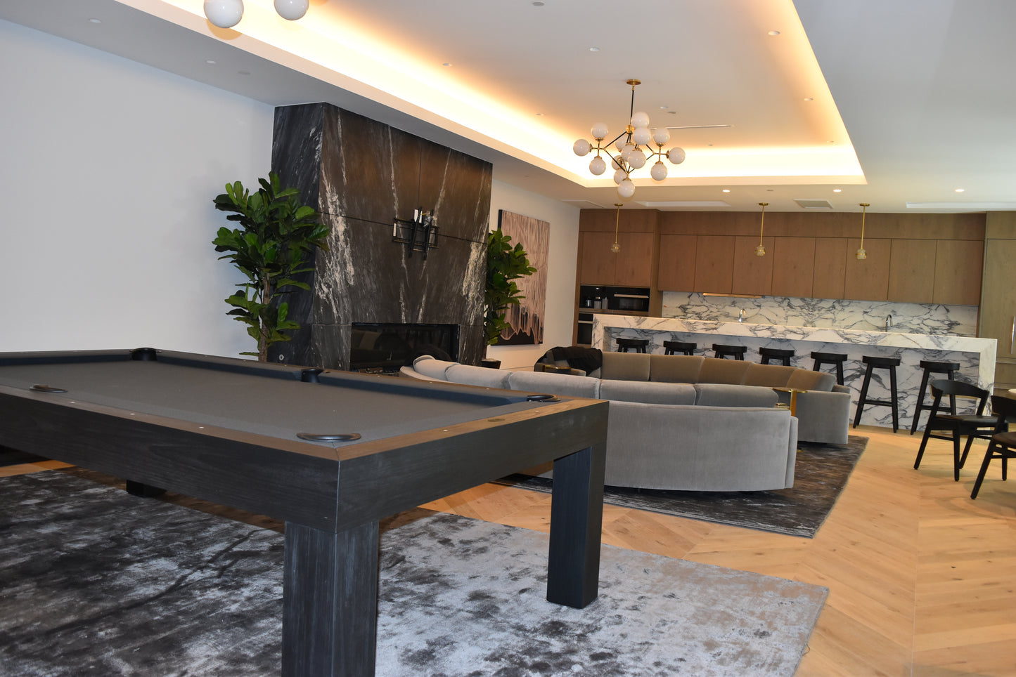 Bellagio Pool Table Black Wire Brushed
