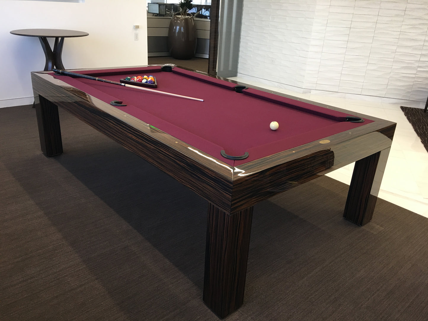 Bellagio Pool Table Macassar Piano Finish