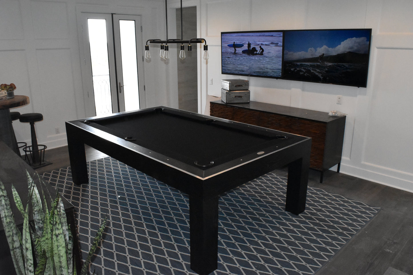 Bellagio Pool Table Oak Black