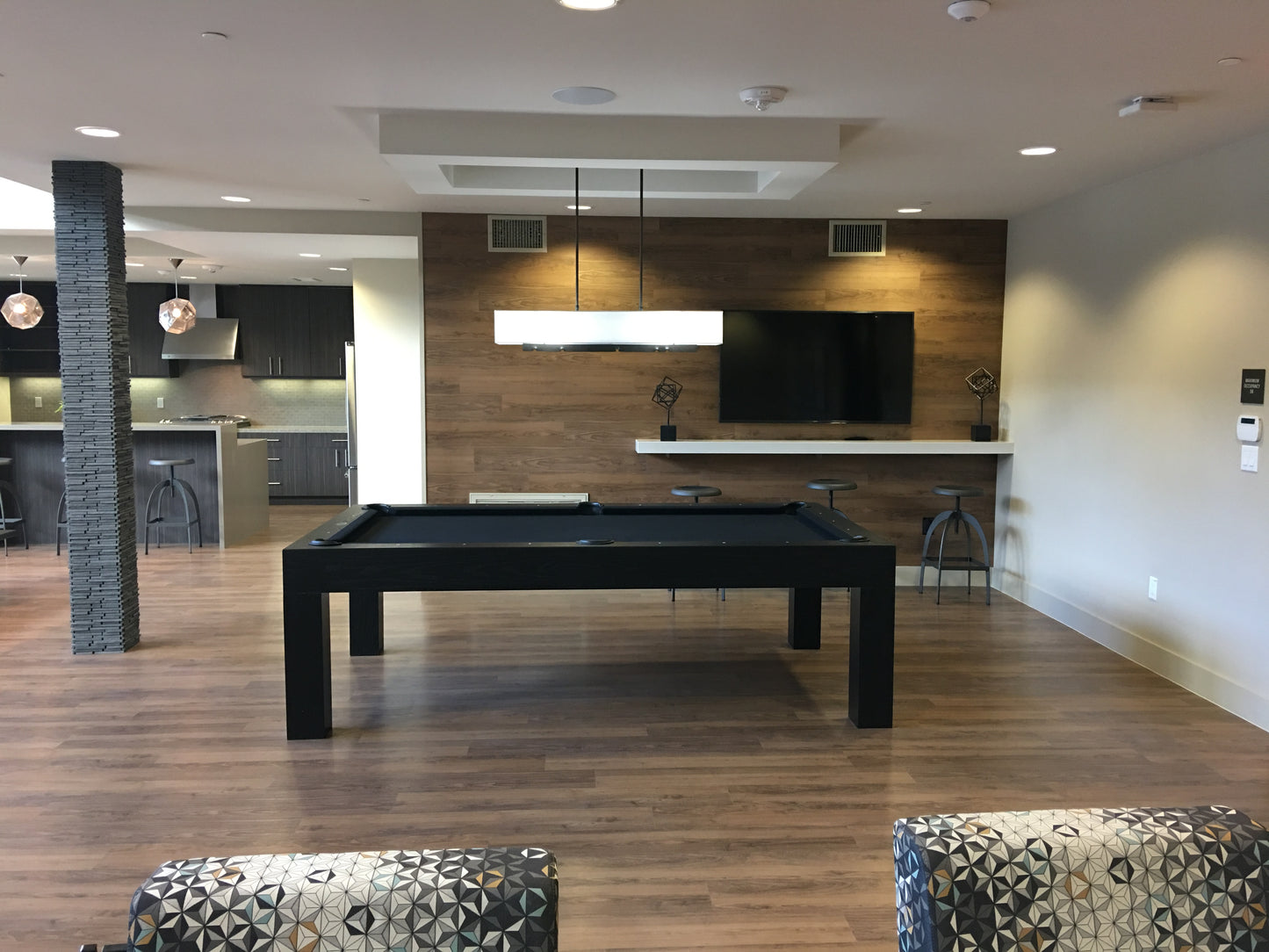 Bellagio Pool Table Oak Black