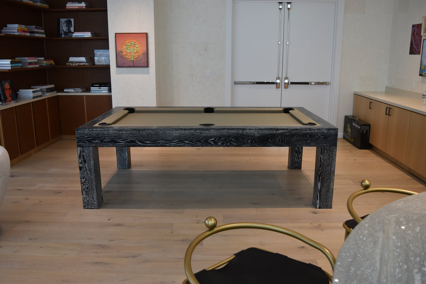 Bellagio Pool Table Oak Black Wash