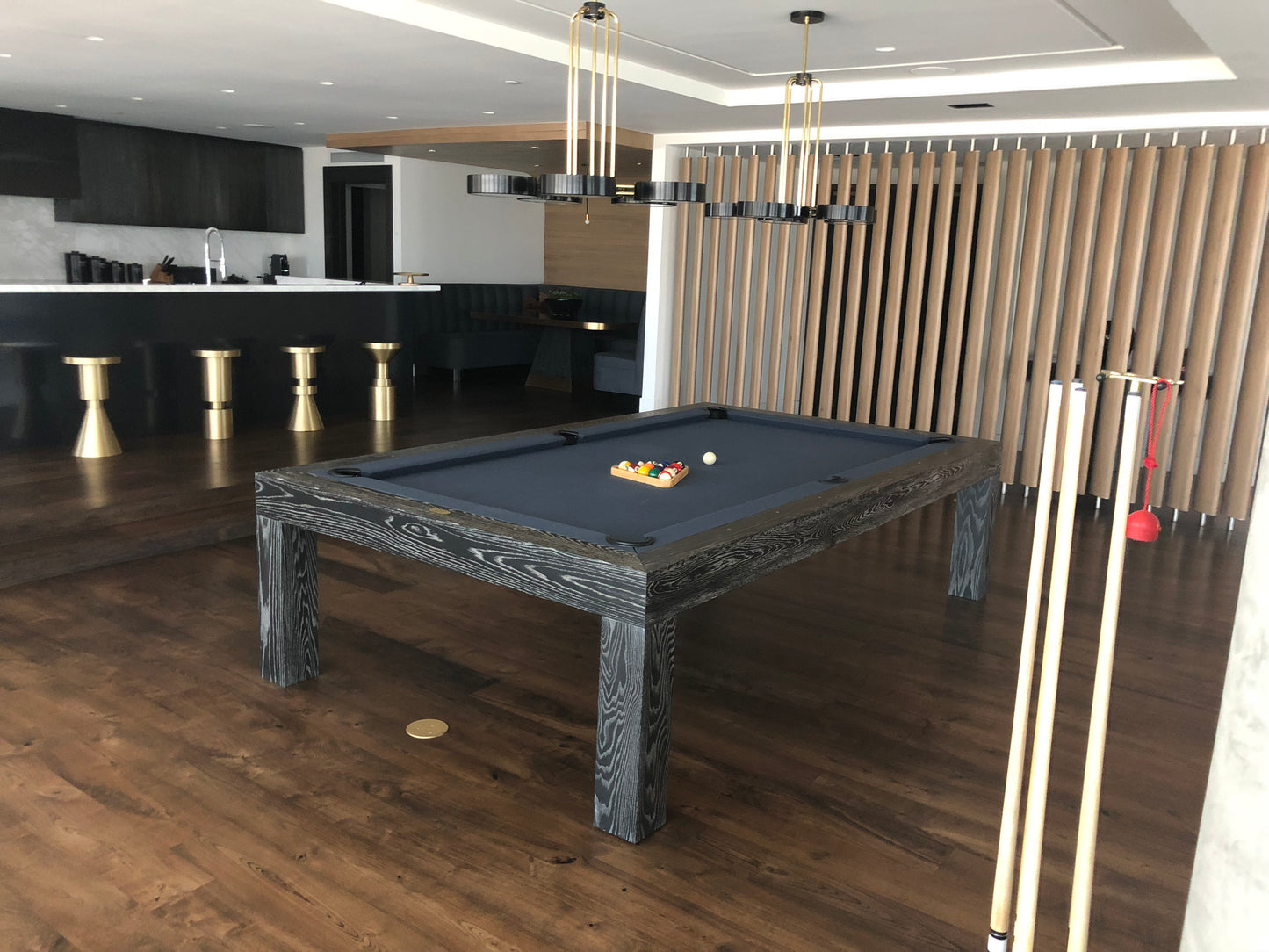 Bellagio Pool Table Oak Black Wash