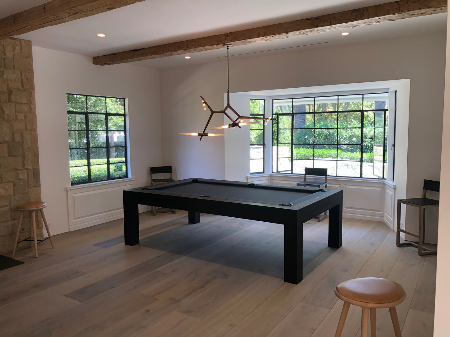 Bellagio Pool Table Oak Black