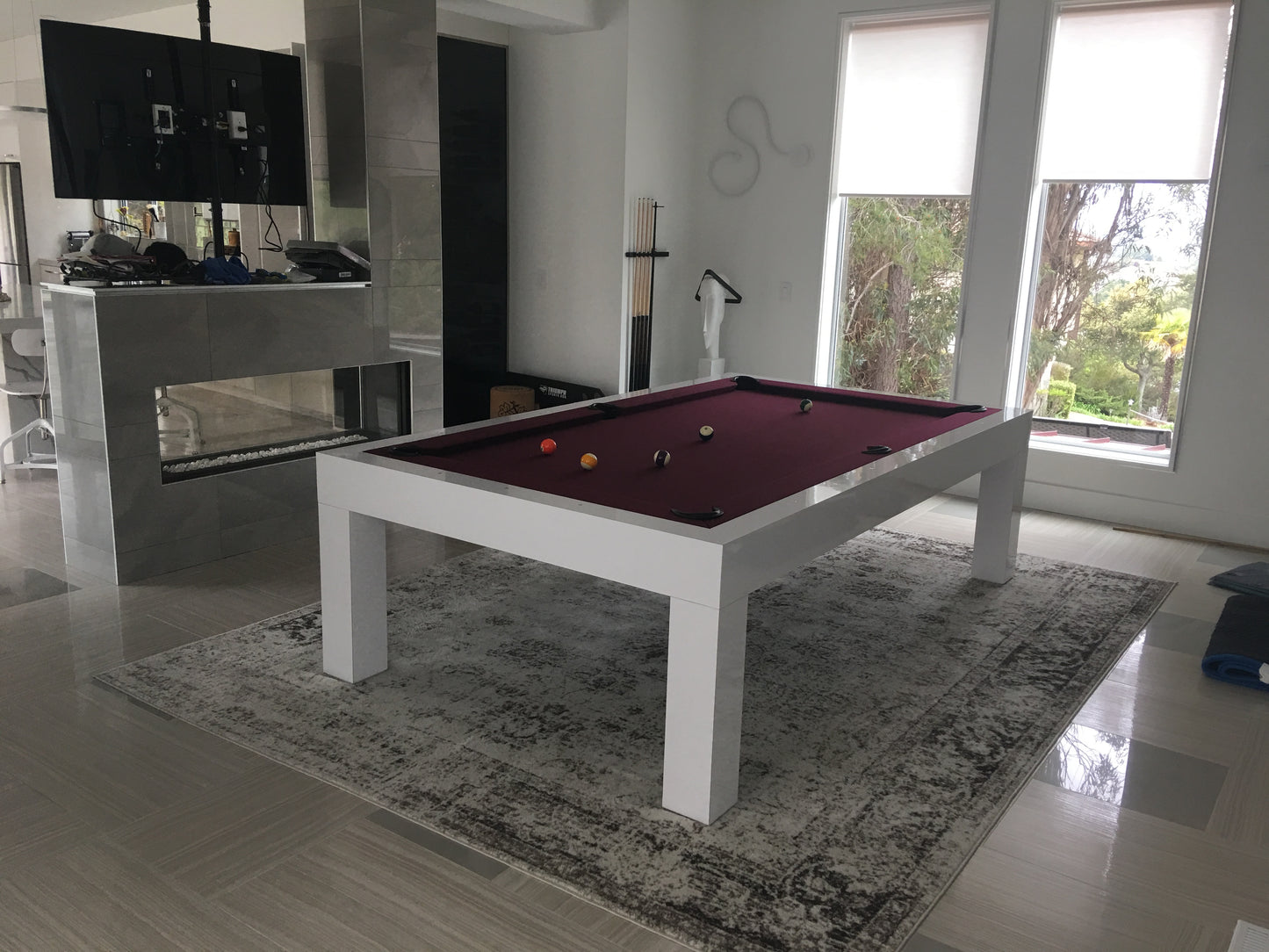 Bellagio Pool Table White