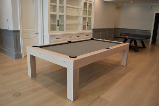 Bellagio Pool Table White Wash