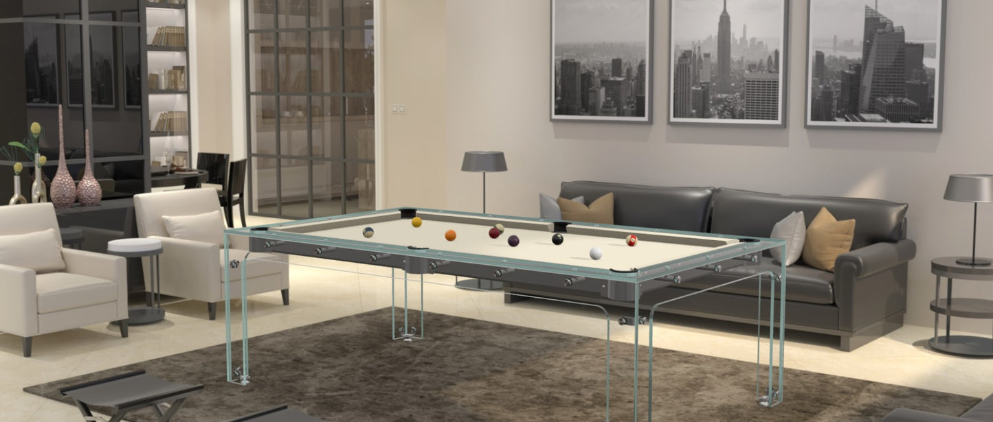 Carat Light Glass Pool Table