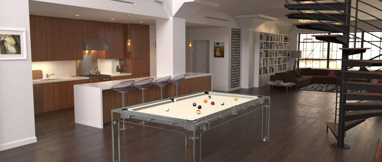 Carat Light Glass Pool Table