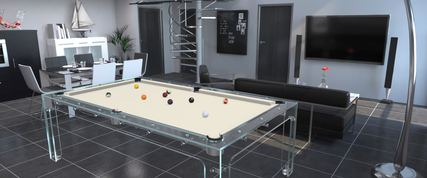 Carat Light Glass Pool Table