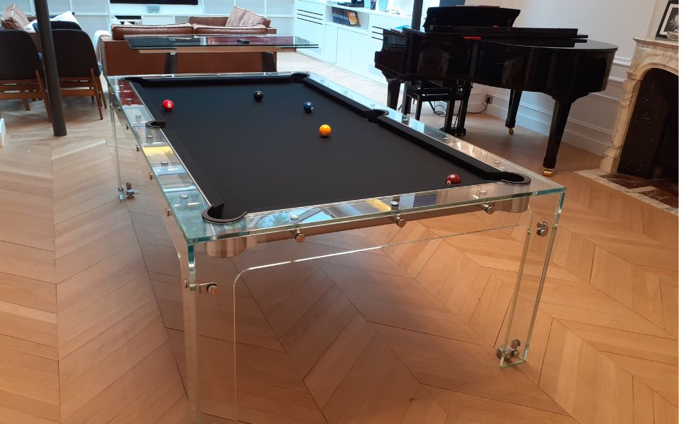 Carat Light Glass Pool Table