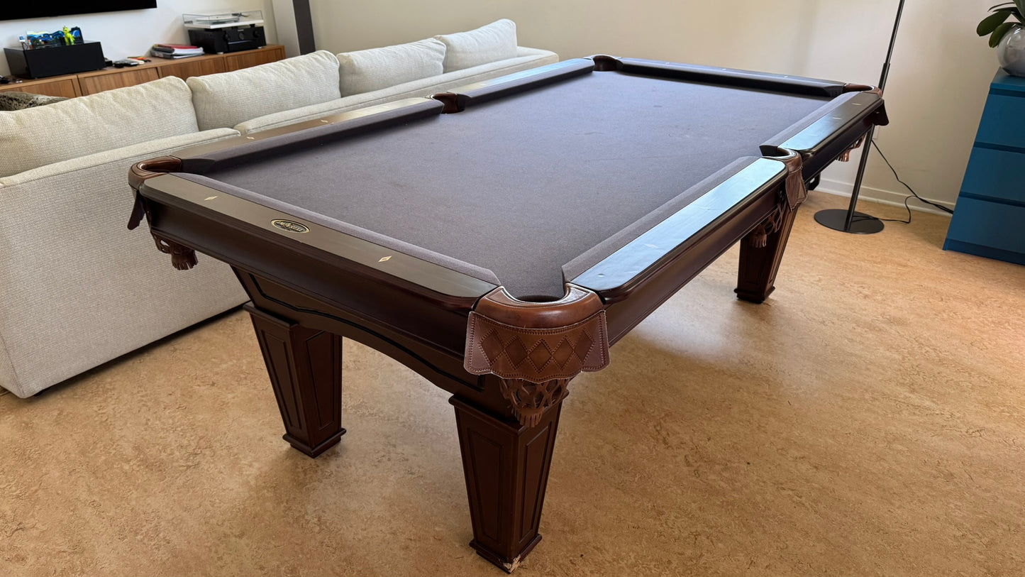 USED 7 ft Imperial Pool Table Walnut Finish