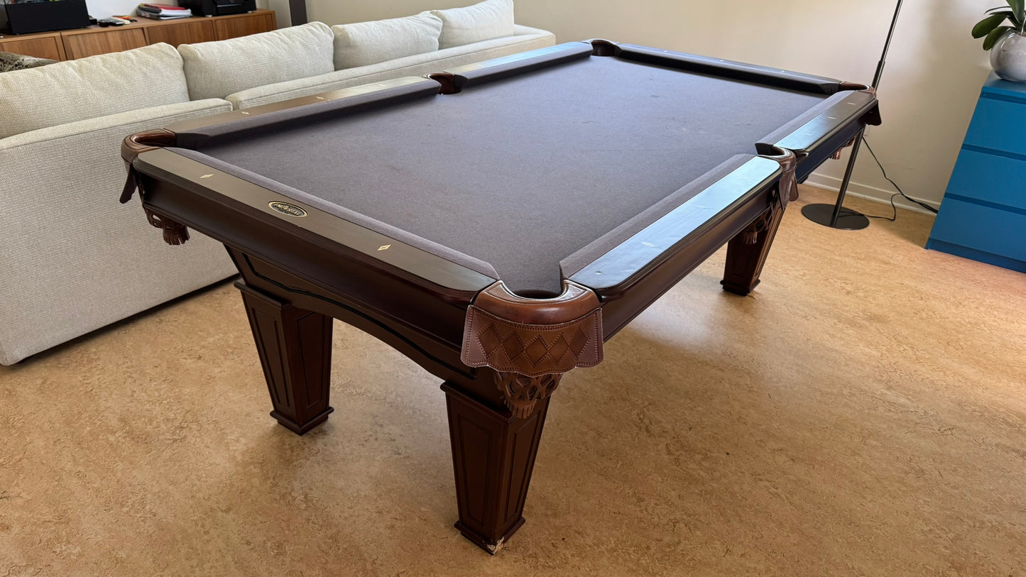 USED 7 ft Imperial Pool Table Walnut Finish