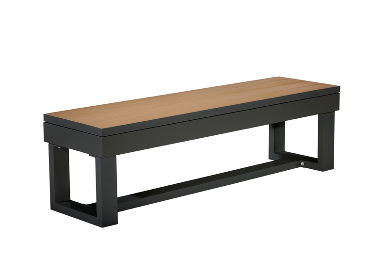 Lanai Outdoor Bench Obsidian Black