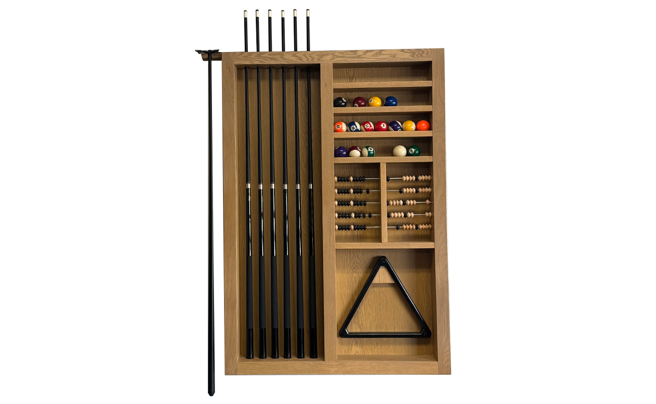 Lounge Modern Wall Cue Rack Combination