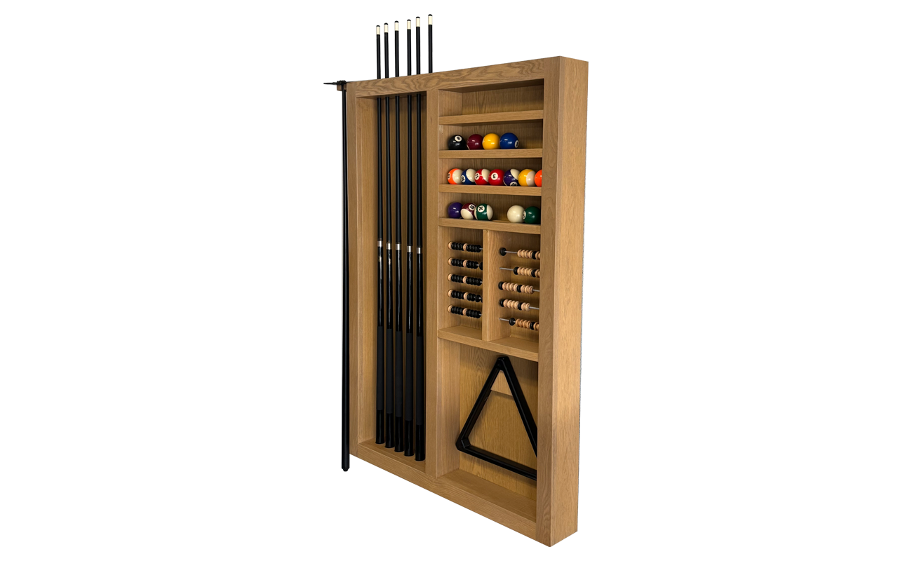 Lounge Modern Wall Cue Rack Combination