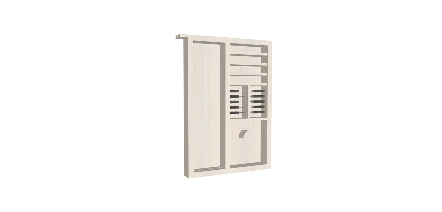 Lounge Modern Wall Cue Rack Combination