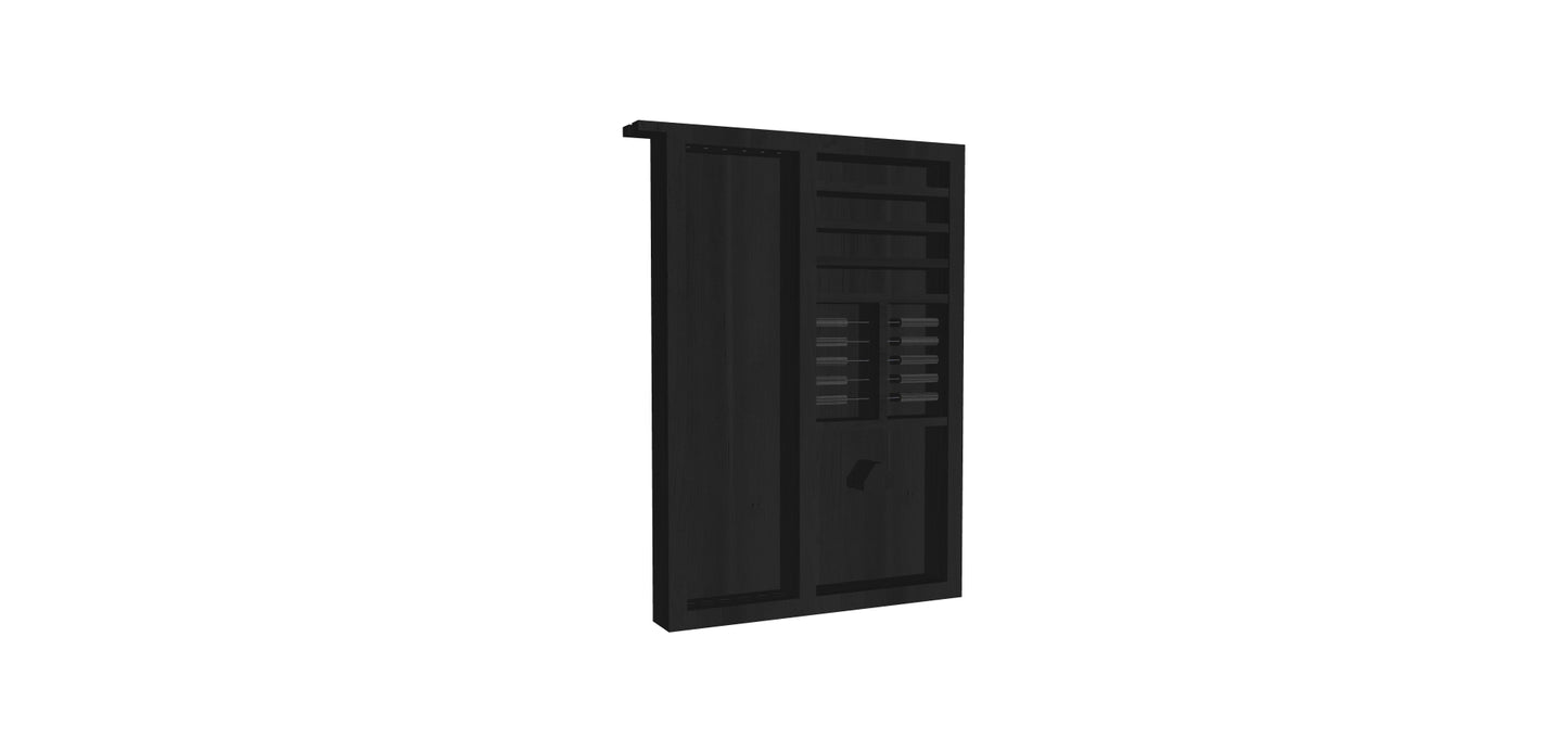 Lounge Modern Wall Cue Rack Combination
