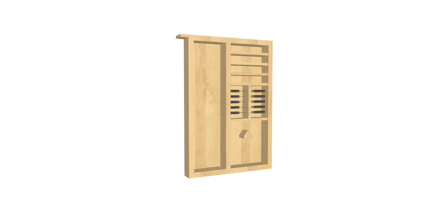 Lounge Modern Wall Cue Rack Combination