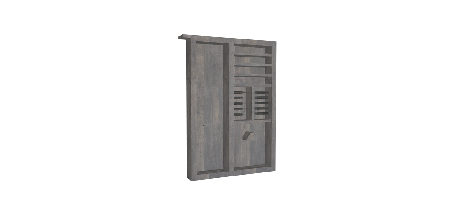 Lounge Modern Wall Cue Rack Combination