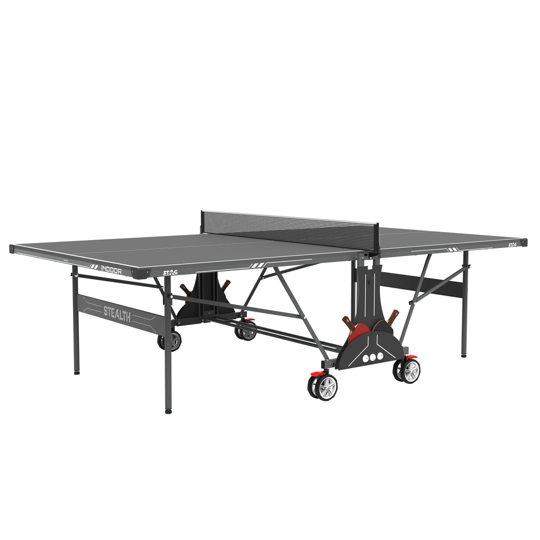 STAG Stealth Indoor Table Tennis Table 2-Player Bundle
