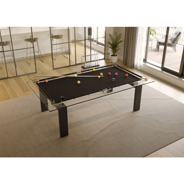 P 2 Glass Pool Table