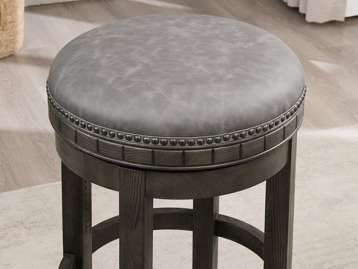 Bixby Leather Barstool in Charcoal