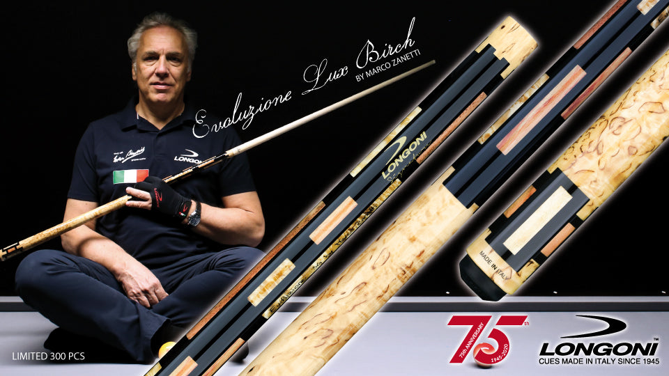 Evoluzione Birch Carom Cue Longoni