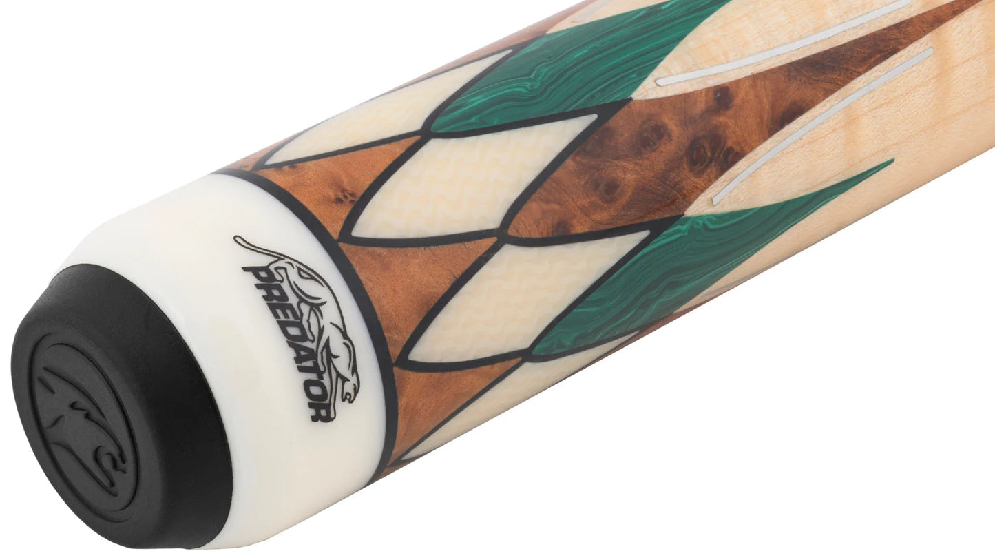 Predator Virtuoso Curly Maple/Malachite Green No Wrap Pool Cue