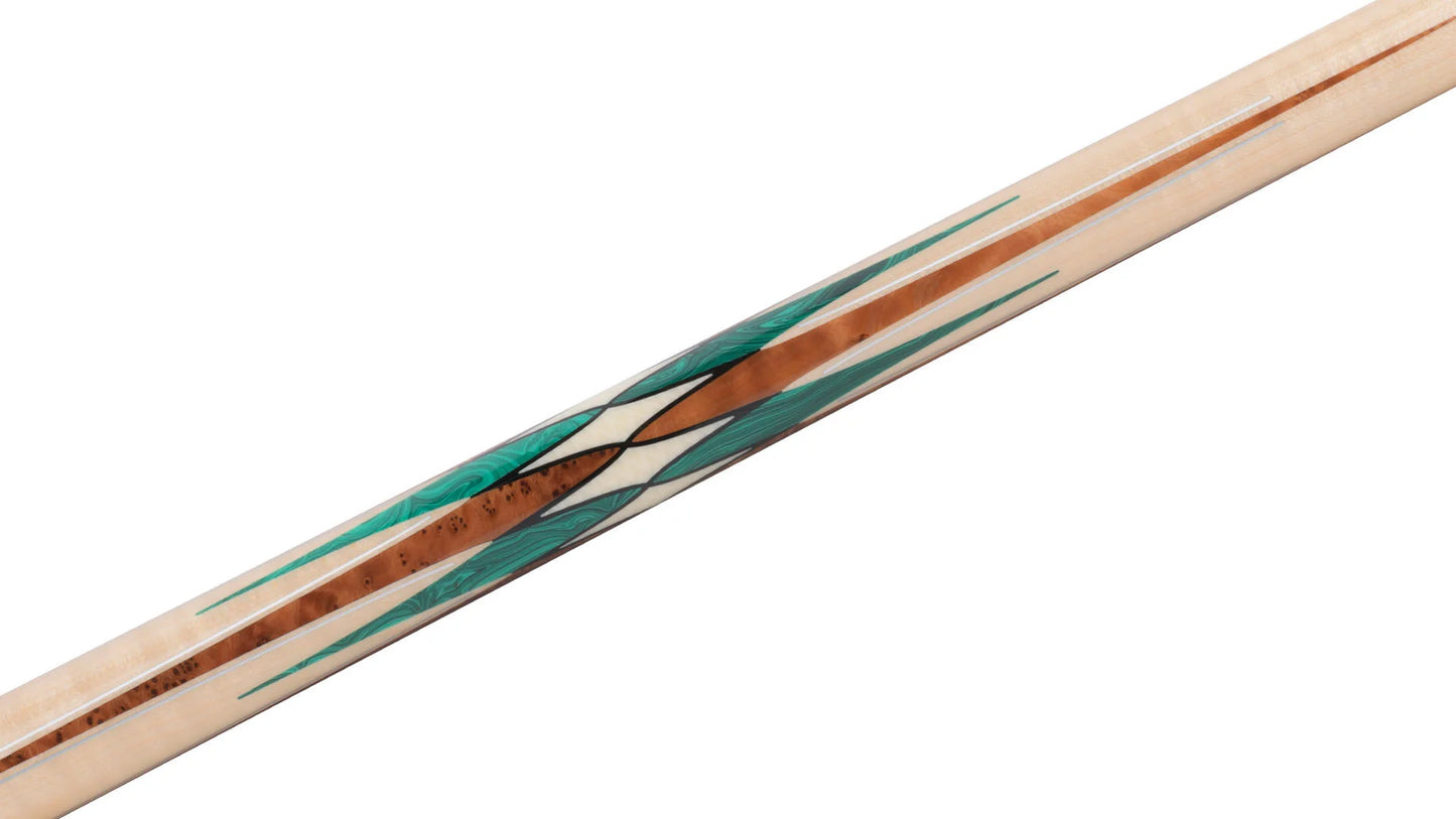 Predator Virtuoso Curly Maple/Malachite Green No Wrap Pool Cue