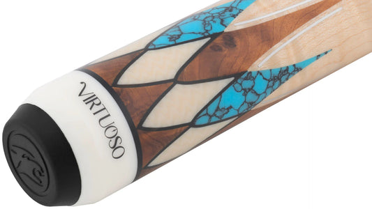 Predator Virtuoso Curly Maple/Turquoise No Wrap Pool Cue