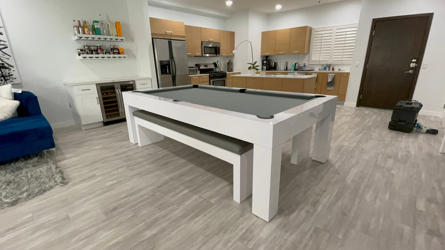 Bellagio Pool Table White