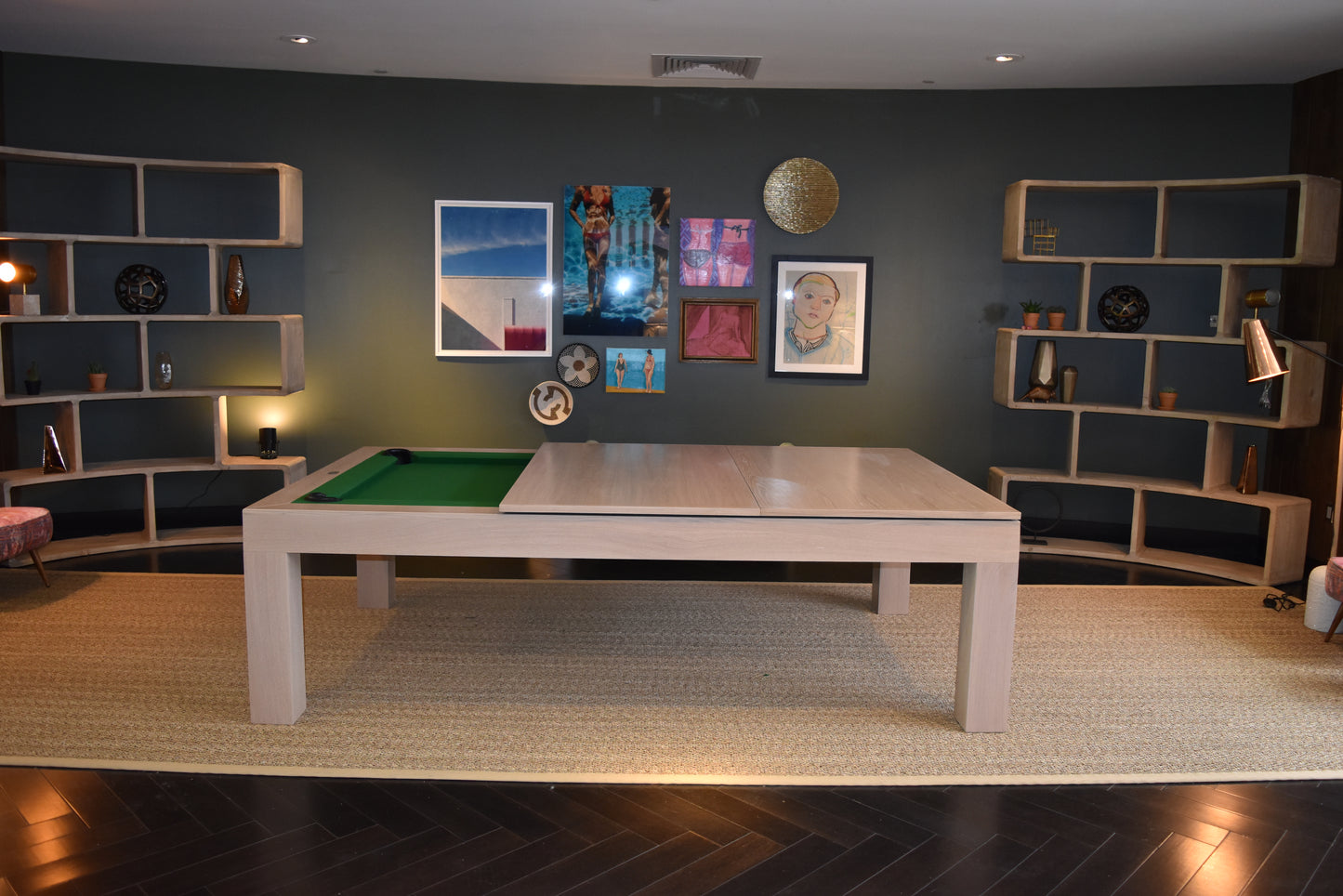 Bellagio Pool Table White Wash