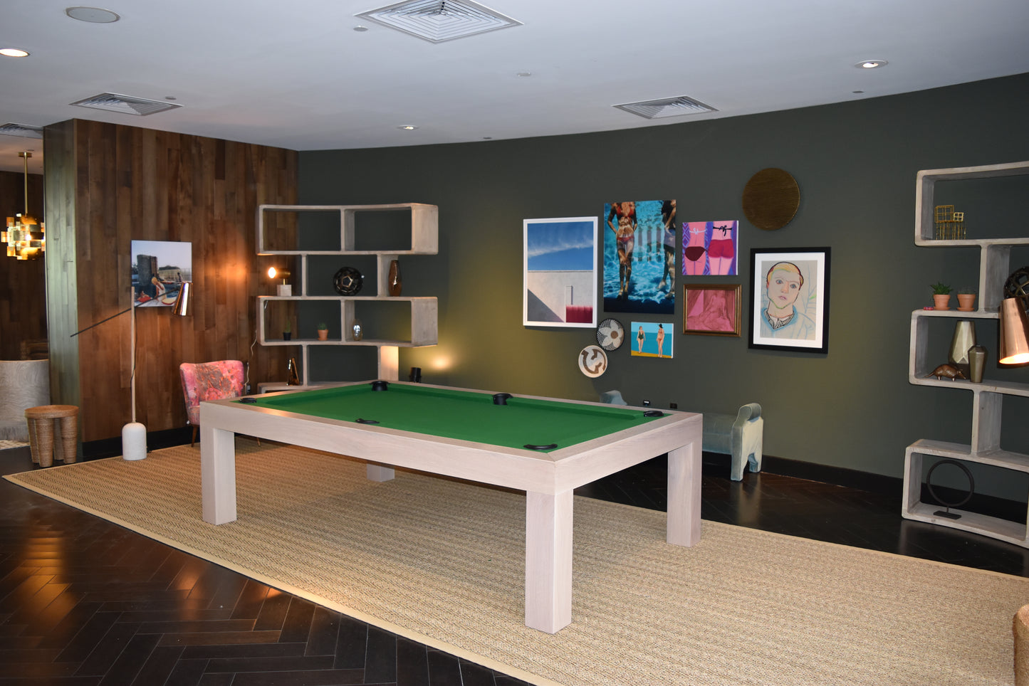 Bellagio Pool Table White Wash