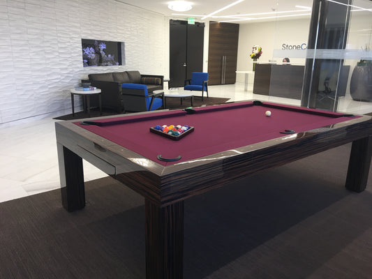 Bellagio Pool Table Macassar Piano Finish