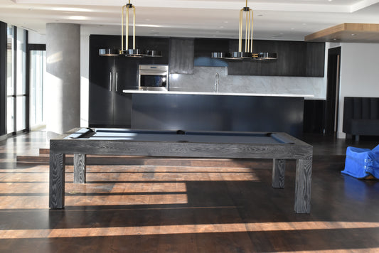 Bellagio Pool Table Oak Black Wash