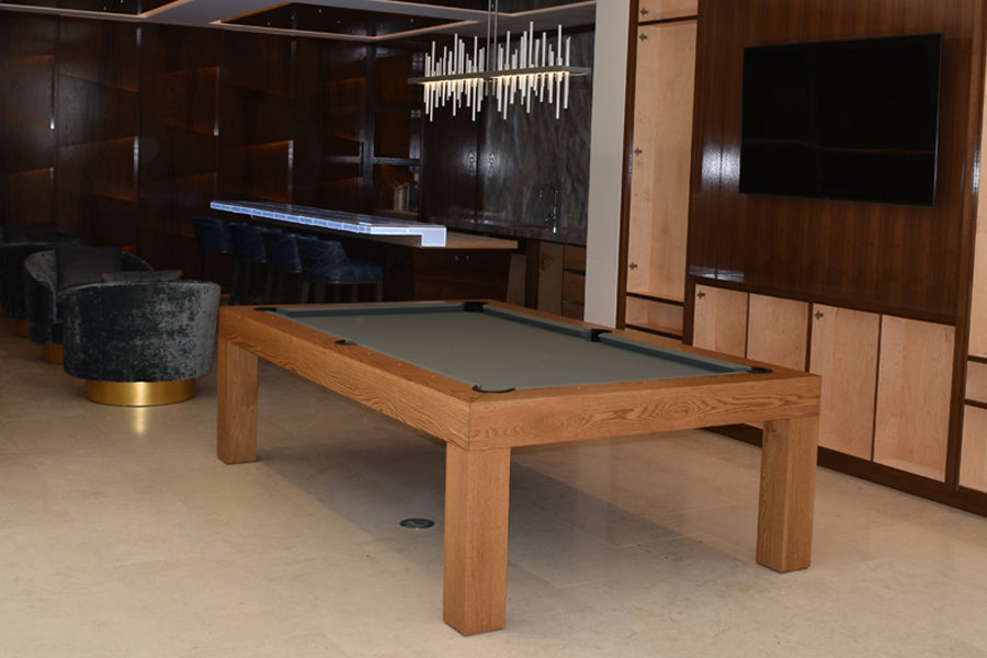 Bellagio Pool Table Oak Wood Teak Finish