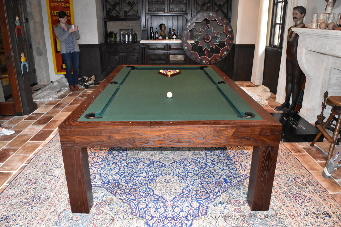 Bellagio Pool Table Raw Oak