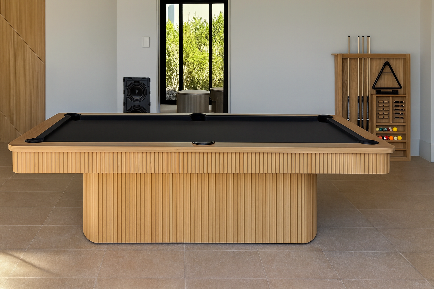 Byron Modern Pool Table Light Oak