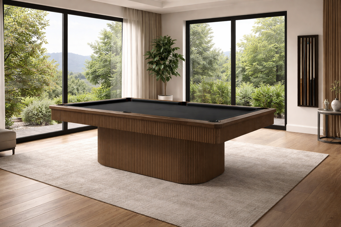Byron Pool Table Brown Oak