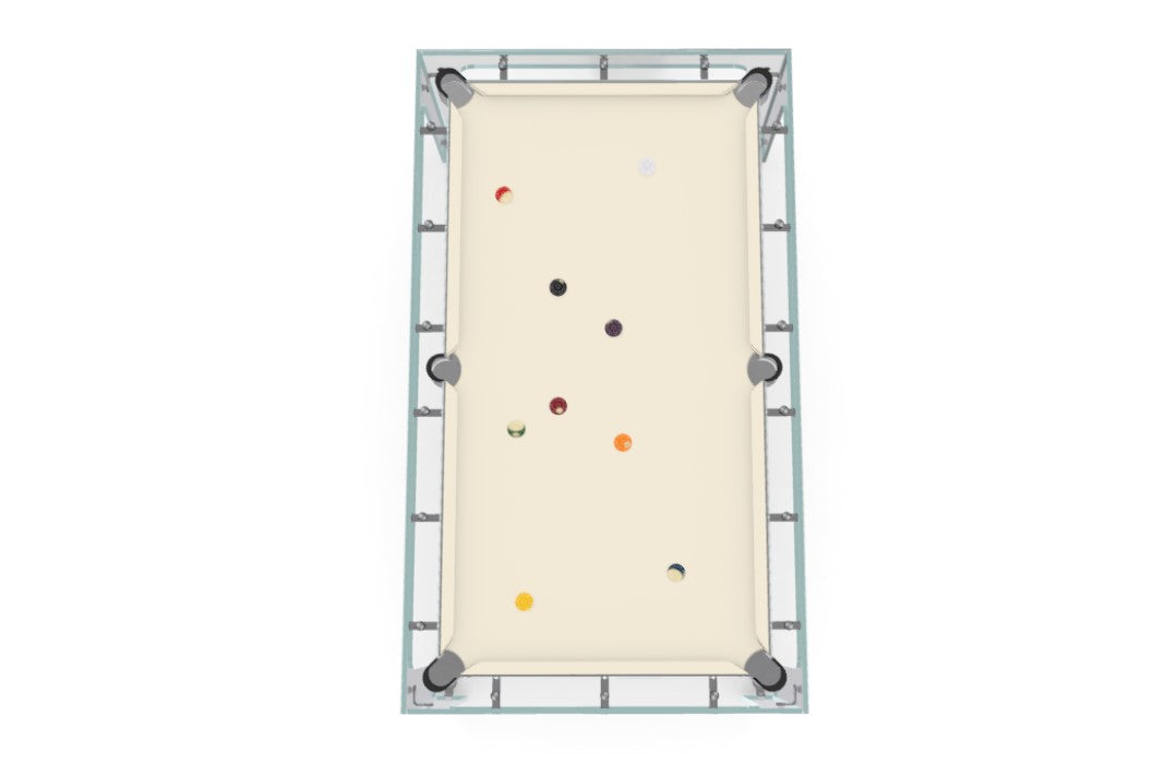Carat Light Glass Pool Table