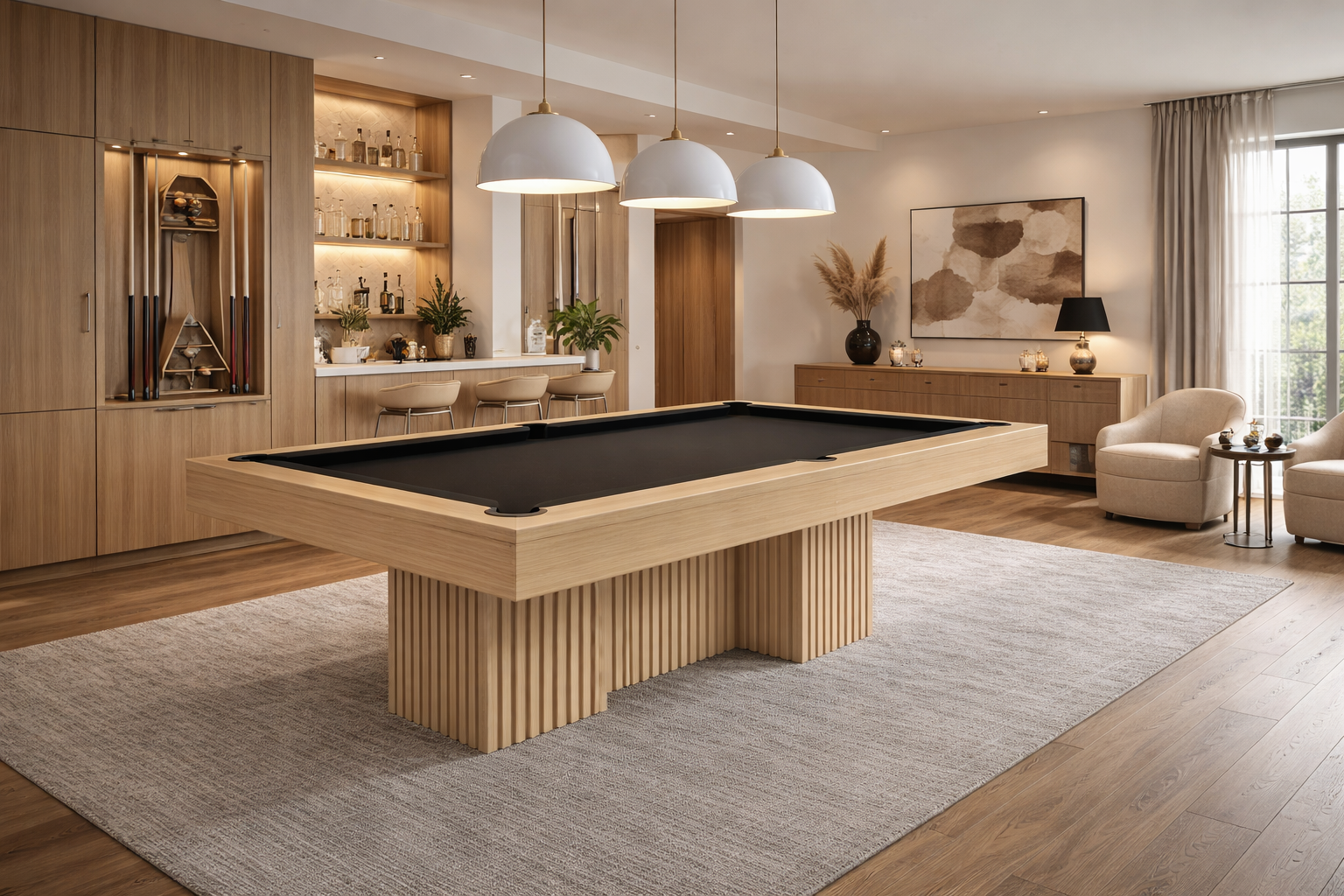 Davos Pool Table - Modern Pool Table - B A Billiards USA Made