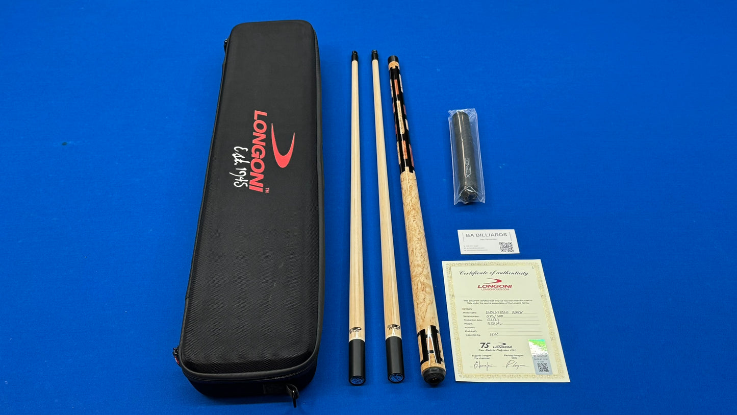 Evoluzione Birch Carom Cue Longoni