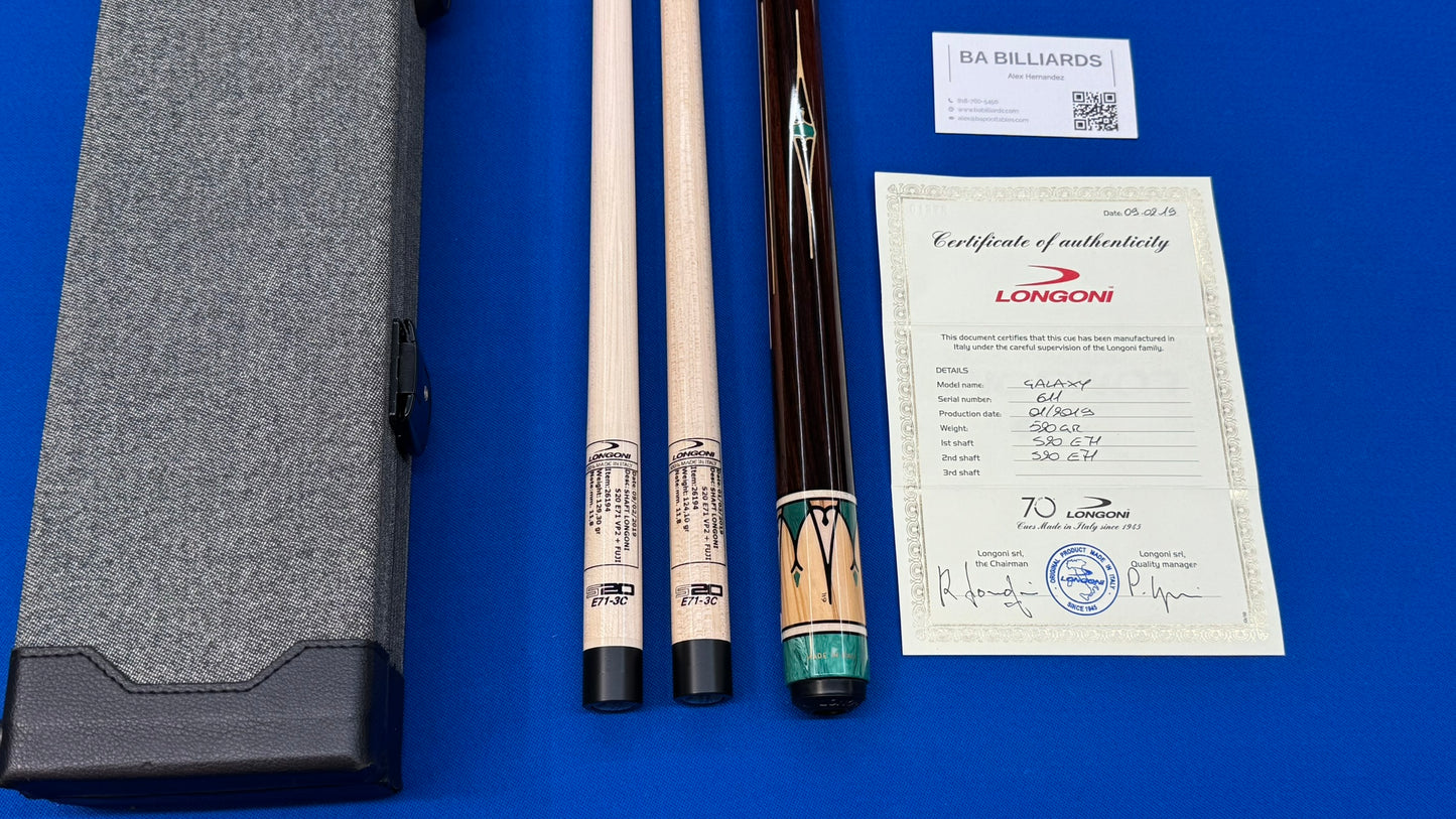 Galaxy Ebony Carom Cue Longoni