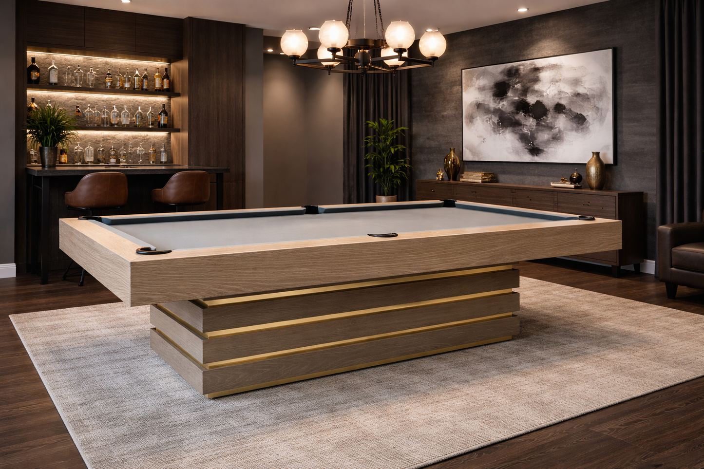 Hermosa Pool Table Beige Oak